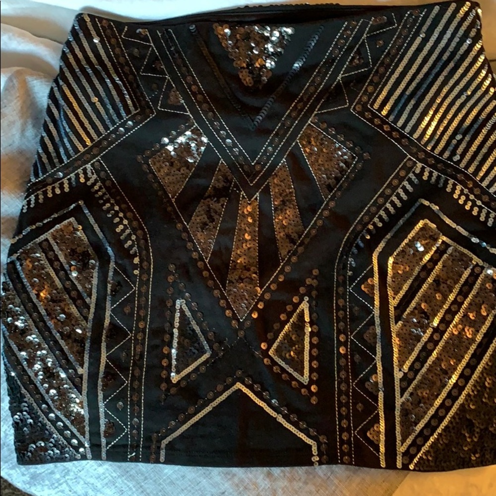 Sequins mini skirt
